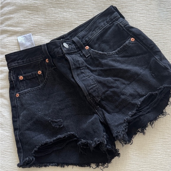 Levi's Women's Black Jean Shorts - 501 - Picture 3 of 3